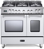 Verona Prestige Series VPFSGE365DW 36" Dual Fuel Range Convection Double Oven White