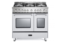 Verona Prestige Series VPFSGG365DW 36" All Gas 5 Burner Double Oven Range Convection White