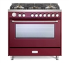 Verona Ultima Series VUFSGG365BU 36 Inch 5.0 cu.ft Freestanding All Gas Range Oven Convection, 5 Sealed Brass Burners, Burgundy