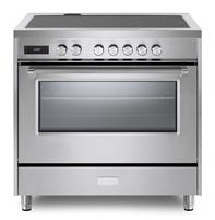 Verona Ultima Series VUFSIE365SS 36 Inch 5.0 cu.ft Freestanding Induction Range Oven Convection, Stainless Steel