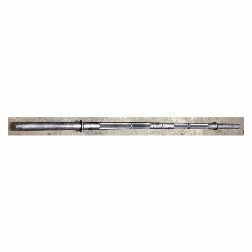 Knurled Axle Bar - Heavy-duty 2" diameter with strategic knurling for enhanced grip and control. 84" long with 15" plate loading space on each end.