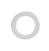 Drapery Ring, White Plastic Bone, 5/8" diameter.  For roman & natural shades. DRP200