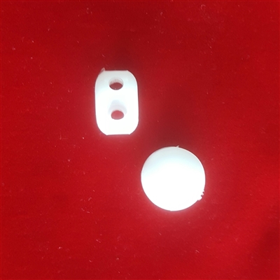 White Plastic Cord Condenser. 20-0003-MLK