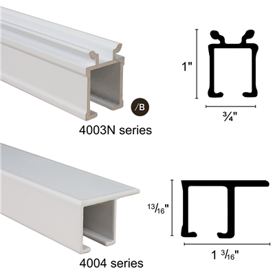 R TRACK WALL MOUNT OR CEILILNG MOUNT, 8FT TRACK, WHITE. 4003 series