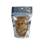 4 x 6 + 2.5 BG Clear/Silver Stand Up Pouch w/ Hang Hole and Tear Notch Case Qty 1,000| Prism Pak