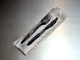 3 1/2 X 10 + 1 LP + 2 FB Flip Top Saddle Pack Deli Bag/Silverware Bag 0.5 mil 2,000/cs| Prism Pak