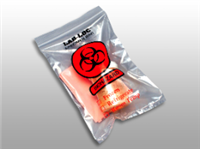 Reclosable 3-Wall Specimen Transfer Bag (Biohazard) 12 X 12 2 mil 1,000/cs| Prism Pak