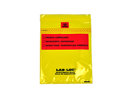 Lab-LocÃ‚Â® Specimen Bags with Removable Biohazard Symbol - Yellow Tint 6 X 9 1.75 mil 1,000/cs| Prism Pak
