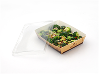 Kraft Container Clear Lid (Medium)| Prism Pak