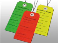 Clean Equipment Tag (Green)  2 5/16 X 4 3/4500/cs| Prism Pak