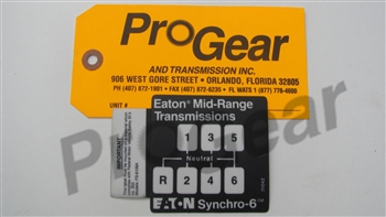 6 Speed FS-6106A Shift Pattern Diagram. Eaton Fuller Transmission P/N: 21042