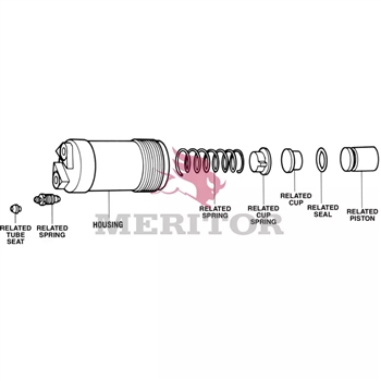Meritor Cylinder P/N: A13-3761T358 or A133761T358