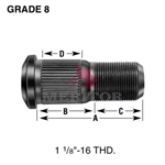 Meritor Bolt - Serrated 1-1/8 P/N: 09-001218 or 09001218