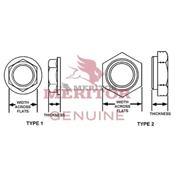 Meritor Nut P/N: 1227G1229