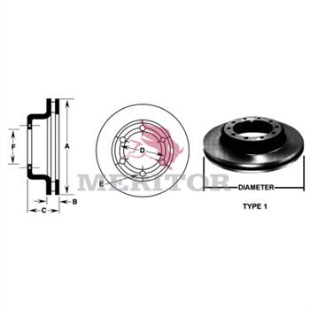 Meritor Rotor P/N: 23-123552-004 or 23123552004