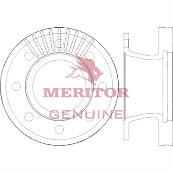 Meritor Rotor 8 Hole P/N: 3218K1415