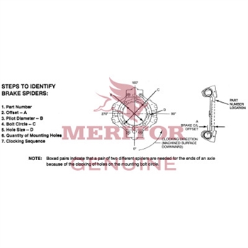 Meritor Brake Spider P/N: A1-3211T4258 or A13211T4258