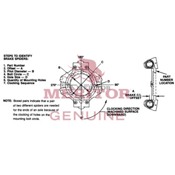 Meritor Brake Spider P/N: A13-3711B1640 or A133711B1640