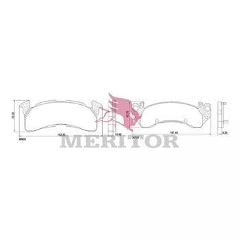 Meritor Disc Pad Set P/N: FSAESD153