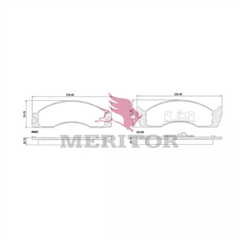 Meritor Disc Pad Set P/N: FSAMPD411