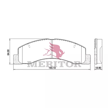 Meritor Disc Pad Set P/N: FSAMPD824