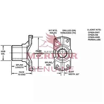 Meritor Yoke P/N: 82NYS38-31A or 82NYS3831A