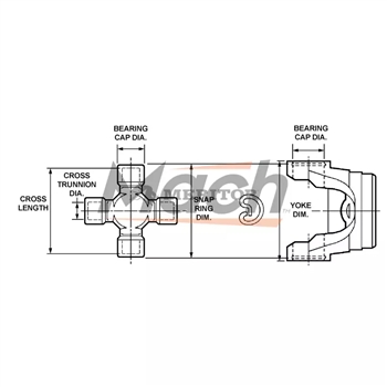 Meritor U-Joint P/N: GCP134X