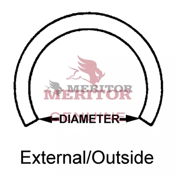 Meritor Snap Ring P/N: RR-ER16-2 or RRER162