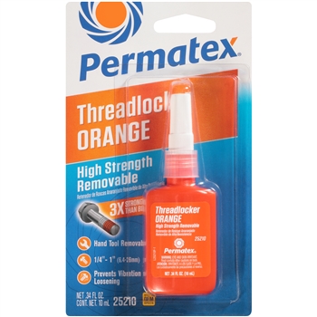 Permatex High Strength Removable Threadlocker ORANGE P/N: 25210