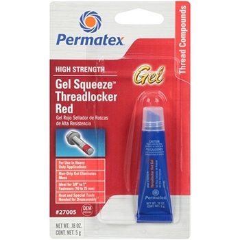 Permatex High Strength Threadlocker RED Gel 5 g P/N: 27005