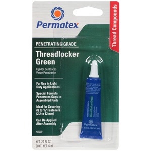 Permatex Penetrating Grade Threadlocker GREEN 6 ml. P/N: 29000