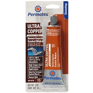 Permatex Ultra Copper Maximum Temperature RTV Silicone Gasket Maker 3 oz. P/N: 81878