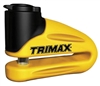 Trimax Hardened Metal Rotor/Disc Lock with 10mm Pin (Yellow)