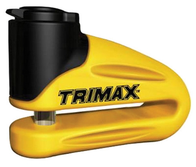 Trimax Hardened Metal Rotor/Disc Lock with 10mm Pin (Yellow)