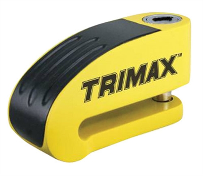 Trimax Alarm Disc Lock W/7mm Pin (Yellow)