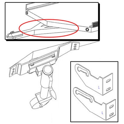 Caliber V-Front Ramp Shield Adapter Kit for Triton Dual Axle Trailers