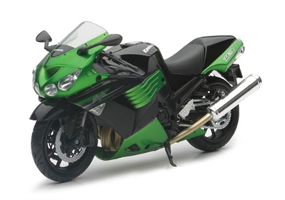1:12 2011 Kawasaki ZX-14 Street Bike (Green)