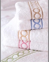 Towel with embroidery design