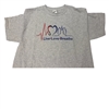 0081L Live Love Breathe Grey T-Shirt, Large (8coupons)
