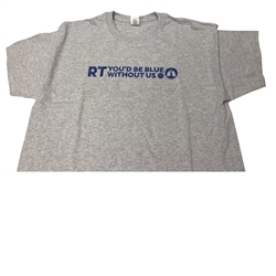 0105L RT You'd be Blue Grey T-Shirt, Large (8coupons)