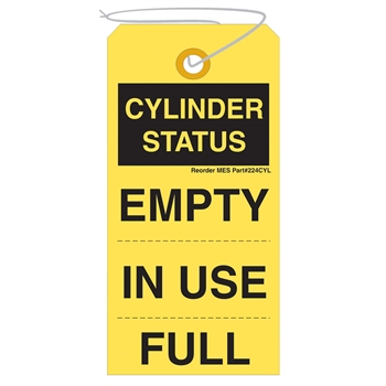 224CYL Cylinder Status Tag, 100/pkg