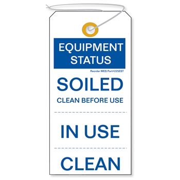 225EST Equipment Status Tag, 100/pkg