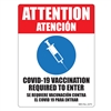 2375 Vaccination Required Cardstock Sign