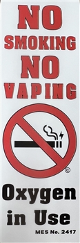 2417 Magnetic "No Smoking No Vaping" Sign, 10/pkg