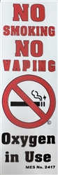 2417 Magnetic "No Smoking No Vaping" Sign, 10/pkg