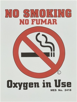 No Smoking Card Stock Sign