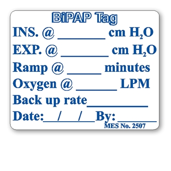 2507 "BiPAP"* label, 150/roll