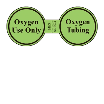 2524 "Oxygen Use Only" label, 100/roll