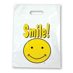 4990 Small "Smile!" Patch Handle Bag, 500/bx