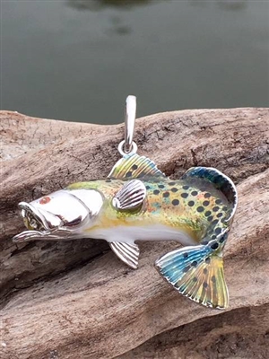 Enamel Speckle Trout Pendant